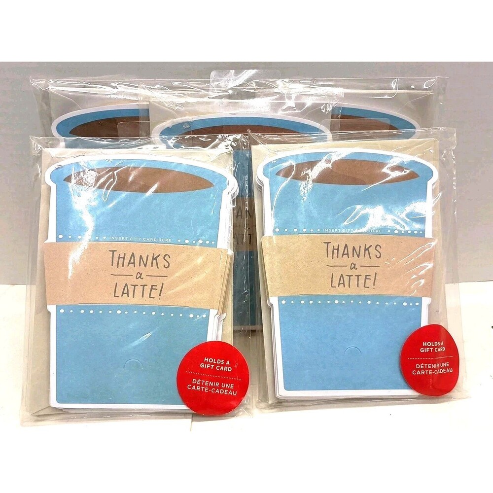 American Greetings Thanks A Latte Gift Card Holder Cards With Envelopes Qty 40